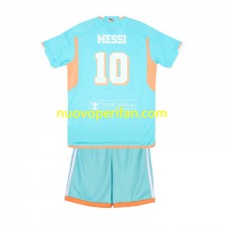 Maglie da Calcio Inter Miami Lionel Messi 10 Bambino Alternativa Tenuta 2024-2025 Maniche Corte