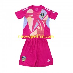 Maglie da Calcio Leeds United Portiere Bambino Alternativa Tenuta 2024-2025 Maniche Corte