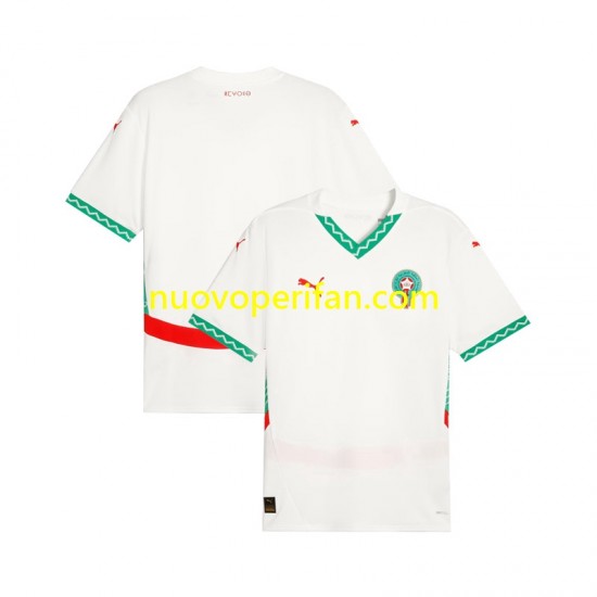 Maglie da Calcio Marocco Uomo Trasferta Tenuta 2024 Maniche Corte
