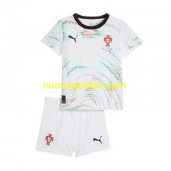 Maglie da Calcio Portogallo Bambino Trasferta Tenuta 2025 Maniche Corte