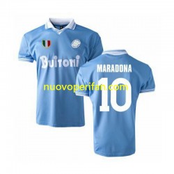 Maglie da Calcio Napoli SSC MARADONA 10 1986 Retro Uomo Prima Tenuta Maniche Corte