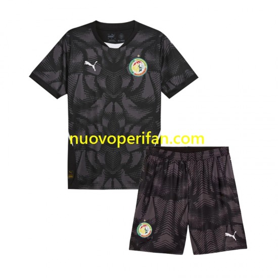Maglie da Calcio Senegal Portiere Bambino Trasferta Tenuta 2025 Maniche Corte
