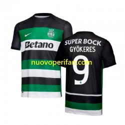Maglie da Calcio Sporting CP Gyokeres 9 Uomo Prima Tenuta 2024-2025 Maniche Corte