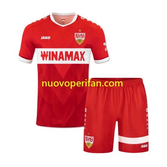 Maglie da Calcio VfB Stuttgart Bambino Trasferta Tenuta 2024-2025 Maniche Corte
