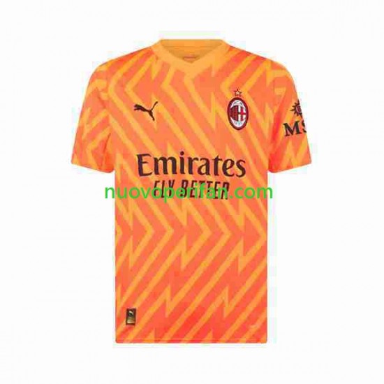 Maglie da Calcio AC Milan Mike Maignan 16 Portiere Uomo Trasferta Tenuta 2023-2024 Maniche Corte