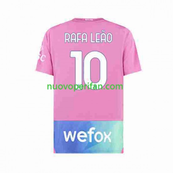 Maglie da Calcio AC Milan Rafael Leao 10 Uomo Alternativa Tenuta 2023-2024 Maniche Corte