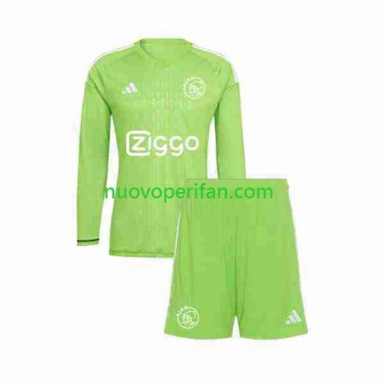 Maglie da Calcio AFC Ajax Portiere Bambino Prima Tenuta 2023-2024 Maniche Lunghe