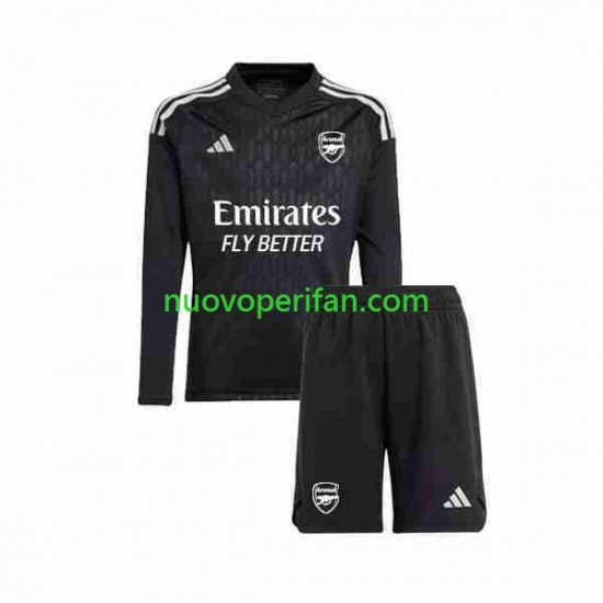 Maglie da Calcio Arsenal Portiere Bambino Prima Tenuta 2023-2024 Maniche Lunghe