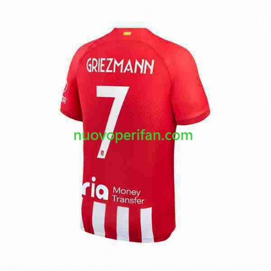 Maglie da Calcio Atlético Madrid 2 Antoine Griezmann 7 Uomo Prima Tenuta 2023-2024 Maniche Corte