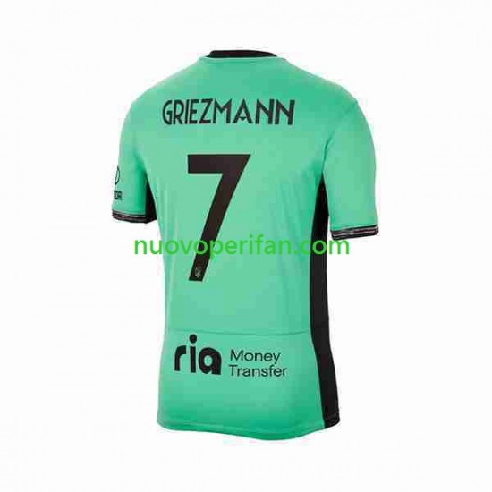 Maglie da Calcio Atlético Madrid 2 Antoine Griezmann 7 Uomo Alternativa Tenuta 2023-2024 Maniche Corte