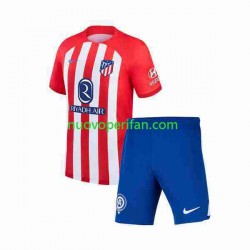 Maglie da Calcio Atlético Madrid 2 Bambino Prima Tenuta 2023-2024 Maniche Corte