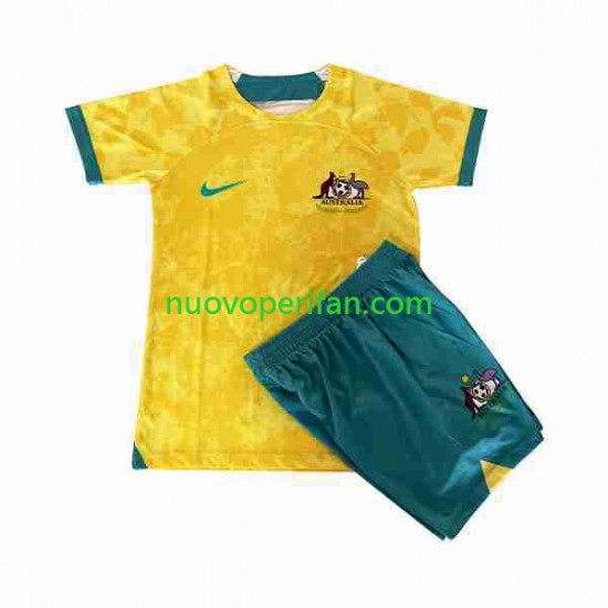Maglie da Calcio Australia Bambino Prima Tenuta 2022 Maniche Corte