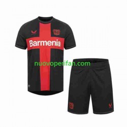 Maglie da Calcio Bayer 04 Leverkusen Bambino Prima Tenuta 2023-2024 Maniche Corte