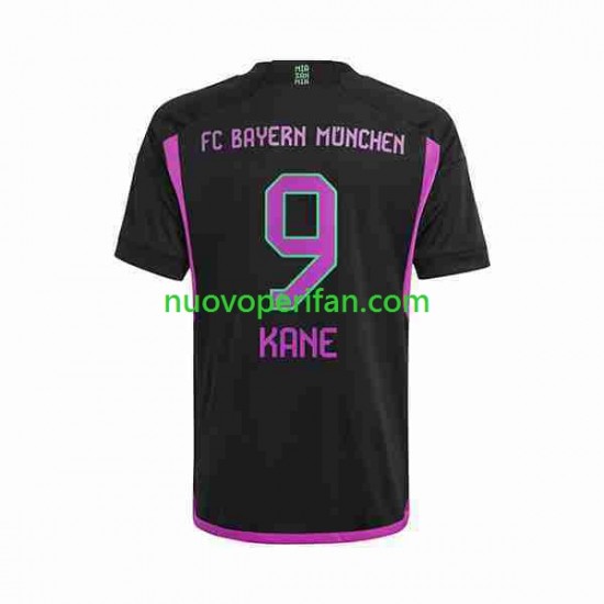Maglie da Calcio FC Bayern München Harry Kane 9 Uomo Trasferta Tenuta 2023-2024 Maniche Corte