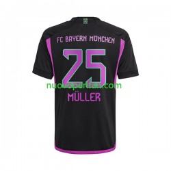 Maglie da Calcio FC Bayern München Thomas Muller 25 Uomo Trasferta Tenuta 2023-2024 Maniche Corte