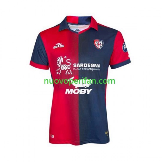 Maglie da Calcio Cagliari Uomo Prima Tenuta 2023-2024 Maniche Corte
