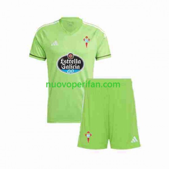 Maglie da Calcio Celta de Vigo Portiere Bambino Prima Tenuta 2023-2024 Maniche Corte