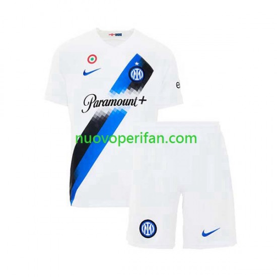 Maglie da Calcio Inter Milan Bambino Trasferta Tenuta 2023-2024 Maniche Corte