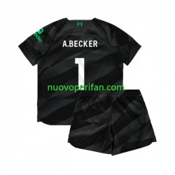 Maglie da Calcio Liverpool A.Becker 1 Portiere Bambino Trasferta Tenuta 2023-2024 Maniche Corte