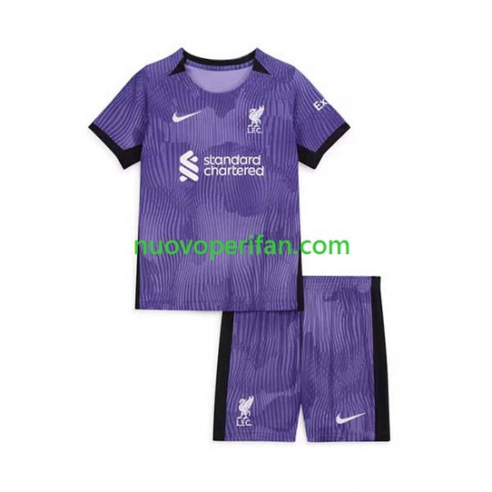 Maglie da Calcio Liverpool Bambino Alternativa Tenuta 2023-2024 Maniche Corte