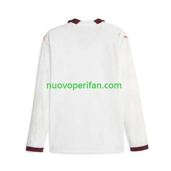 Maglie da Calcio Manchester City Uomo Trasferta Tenuta 2023-2024 Maniche Lunghe