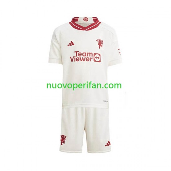 Maglie da Calcio Manchester United Bambino Alternativa Tenuta 2023-2024 Maniche Corte