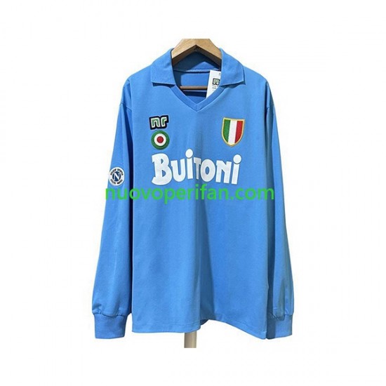 Maglie da Calcio Napoli 1987 1988 Retro Uomo Prima Tenuta Maniche Lunghe
