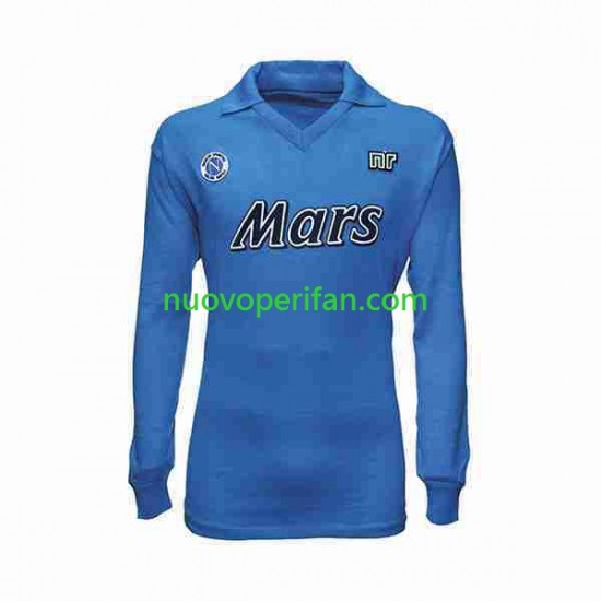 Maglie da Calcio Napoli 1989 1990 Retro Uomo Prima Tenuta Maniche Lunghe