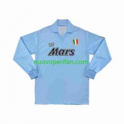 Maglie da Calcio Napoli 1990 1991 Retro Uomo Prima Tenuta Maniche Lunghe