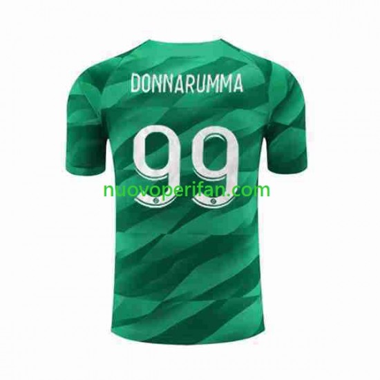 Maglie da Calcio Paris Saint-Germain Donnarumma 99 Portiere Uomo Prima Tenuta 2023-2024 Maniche Corte