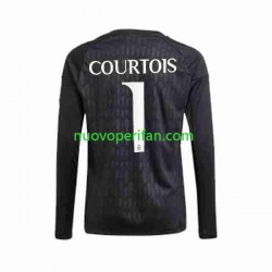 Maglie da Calcio Real Madrid Thibaut Courtois 1 Portiere Uomo Trasferta Tenuta 2023-2024 Maniche Lunghe