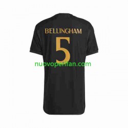 Maglie da Calcio Real Madrid Jude Bellingham 5 Uomo Alternativa Tenuta 2023-2024 Maniche Corte