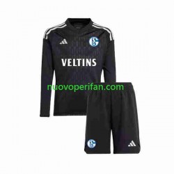 Maglie da Calcio Schalke 04 Portiere Bambino Trasferta Tenuta 2023-2024 Maniche Lunghe