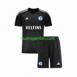 Maglie da Calcio Schalke 04 Portiere Bambino Trasferta Tenuta 2023-2024 Maniche Corte