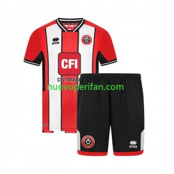 Maglie da Calcio Sheffield United Bambino Prima Tenuta 2023-2024 Maniche Corte
