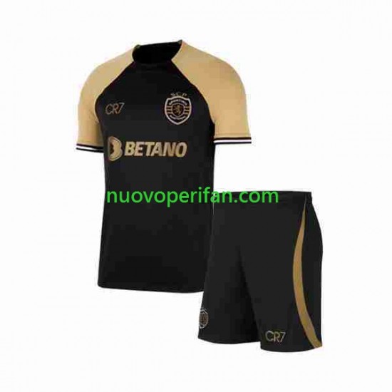 Maglie da Calcio Sporting CP Bambino Alternativa Tenuta 2023-2024 Maniche Corte