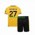 Maglie da Calcio Wolverhampton Wanderers Matheus Nunes 27 Bambino Prima Tenuta 2023-2024 Maniche Corte