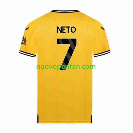 Maglie da Calcio Wolverhampton Wanderers NETO 7 Uomo Prima Tenuta 2023-2024 Maniche Corte