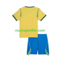 Maglie da Calcio Brasile Bambino Prima Tenuta Mondiali 2026 Maniche Corte