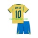 Maglie da Calcio Brasile Vinicius Junior 10 Bambino Prima Tenuta Mondiali 2026 Maniche Corte