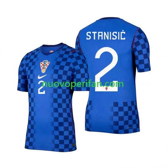 Maglie da Calcio Croazia Josip Stanisic 2 Uomo Trasferta Tenuta Mondiali 2026 Maniche Corte