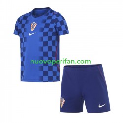 Maglie da Calcio Croazia Bambino Trasferta Tenuta Mondiali 2026 Maniche Corte