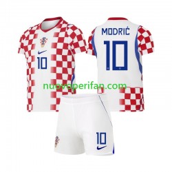 Maglie da Calcio Croazia Modrić Luka 10 Bambino Prima Tenuta Mondiali 2026 Maniche Corte