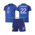Maglie da Calcio Croazia Luka Vuskovic 22 Bambino Trasferta Tenuta Mondiali 2026 Maniche Corte