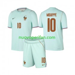 Maglie da Calcio Francia Mbappé Kylian 10 Bambino Trasferta Tenuta Mondiali 2026 Maniche Corte