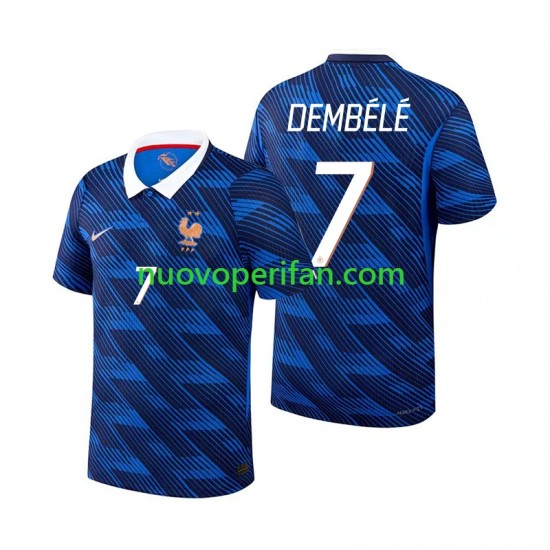 Maglie da Calcio Francia Ousmane Dembele 7 Uomo Prima Tenuta Mondiali 2026 Maniche Corte