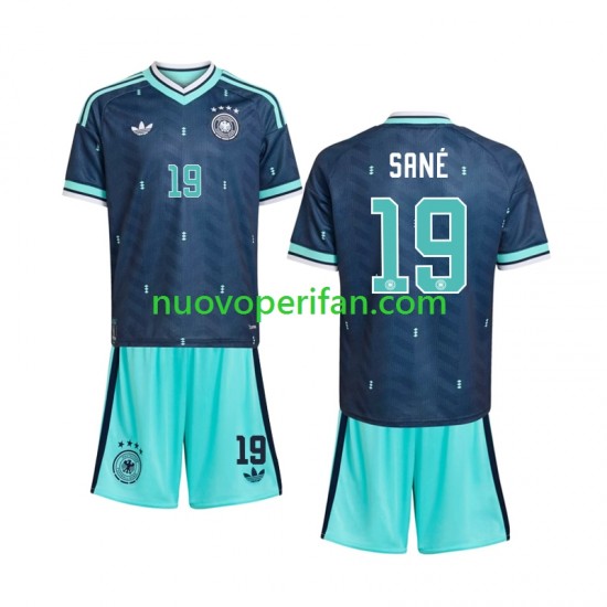 Maglie da Calcio Germania Leroy Sane 19 Bambino Trasferta Tenuta Mondiali 2026 Maniche Corte