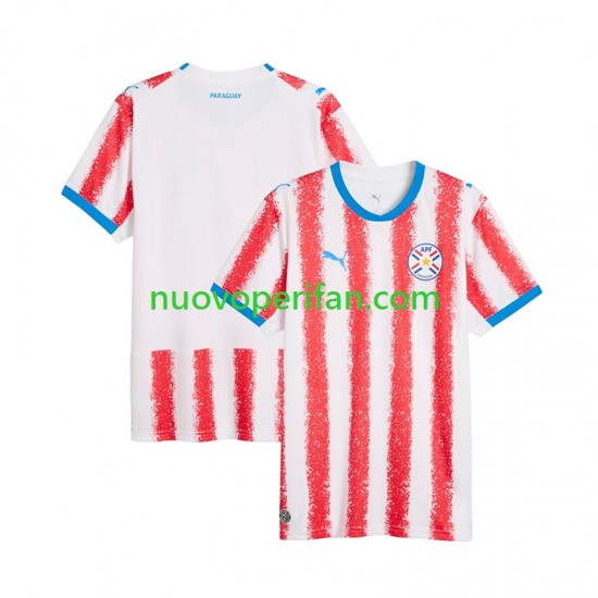Maglie da Calcio Paraguay Uomo Prima Tenuta Mondiali 2026 Maniche Corte