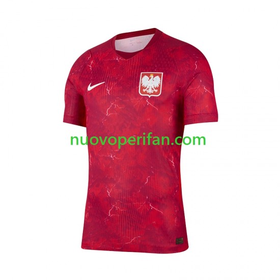 Maglie da Calcio Polonia Uomo Trasferta Tenuta 2026 2027 Maniche Corte