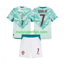 Maglie da Calcio Portogallo Cristiano Ronaldo 7 Bambino Trasferta Tenuta 2026 2027 Maniche Corte